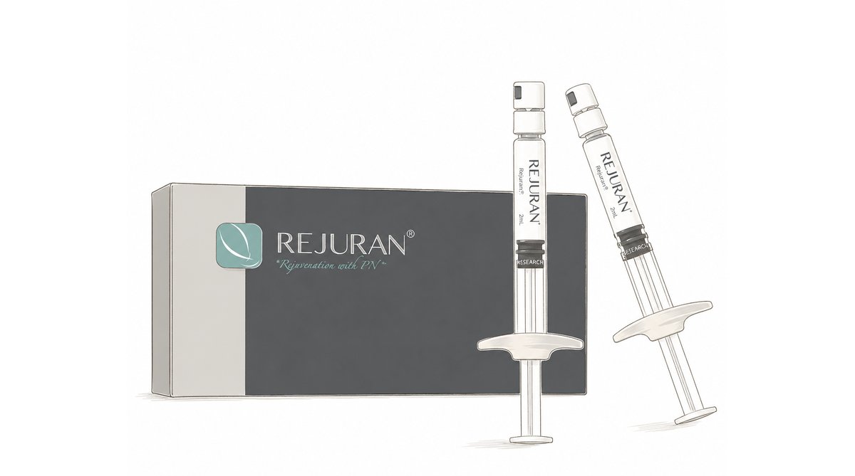 Rejuran skin booster box with two prefilled polynucleotide PDRN syringes, the regeneration-camp option for thin, damaged, and post-acne skin